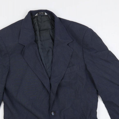 Prep Mens Blue Polyester Jacket Suit Jacket Size 38 Regular