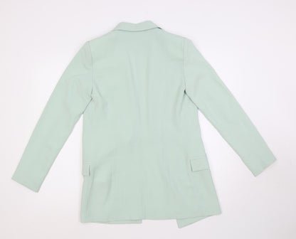 Missguided Womens Green Jacket Blazer Size 4 - Open