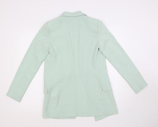 Missguided Womens Green Jacket Blazer Size 4 - Open