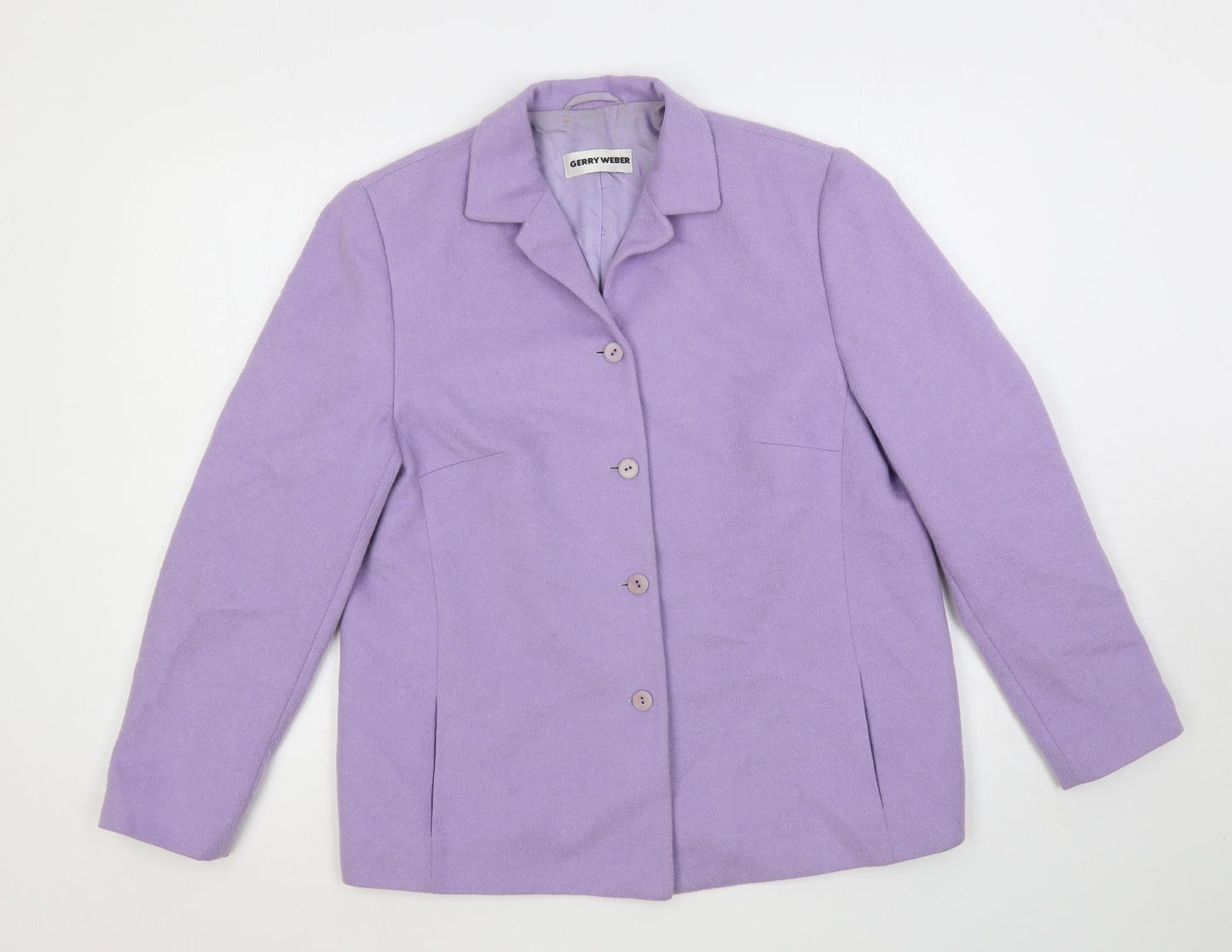 Gerry Weber Womens Purple Jacket Blazer Size 16 Button