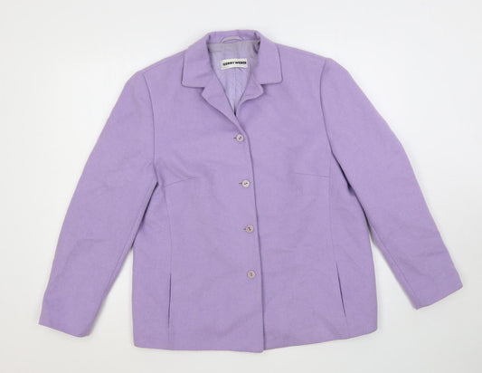 Gerry Weber Womens Purple Jacket Blazer Size 16 Button