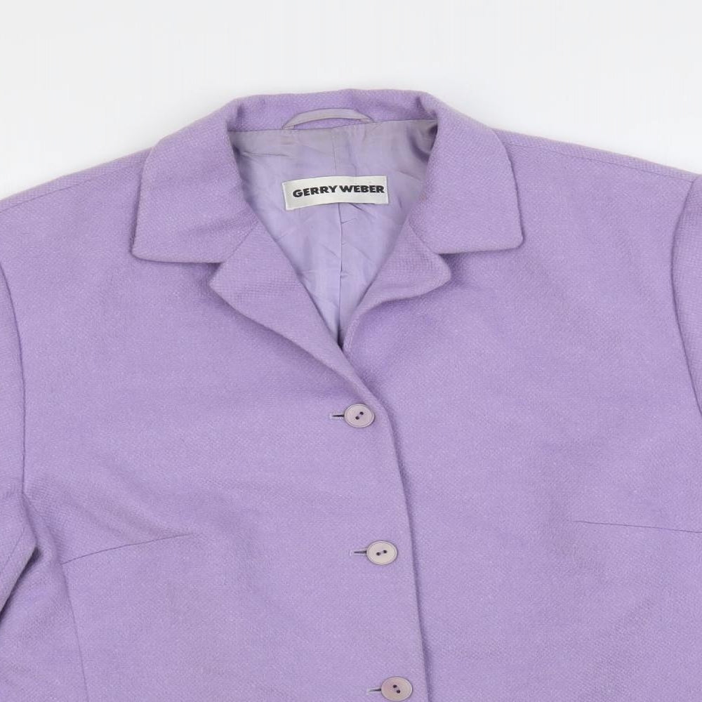 Gerry Weber Womens Purple Jacket Blazer Size 16 Button
