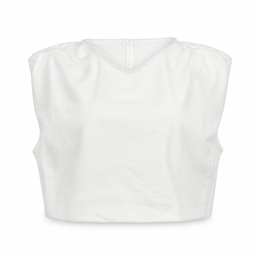 Womens UK Size M Zara White Cropped Blouse
