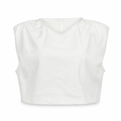 Womens UK Size M Zara White Cropped Blouse