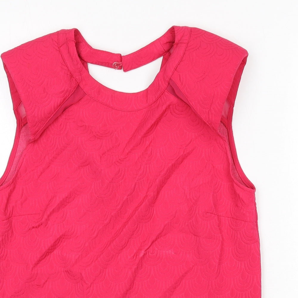 Womens UK Size 12 river is Pink Basic Tank