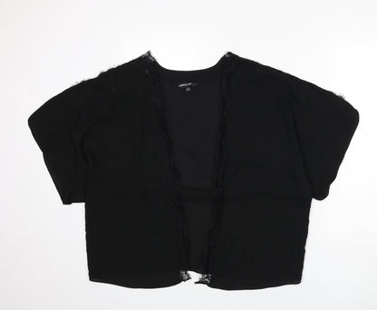 Capsule Womens Black Polyester Basic Blouse Size 18 V-Neck - Kimono, Lace Trim