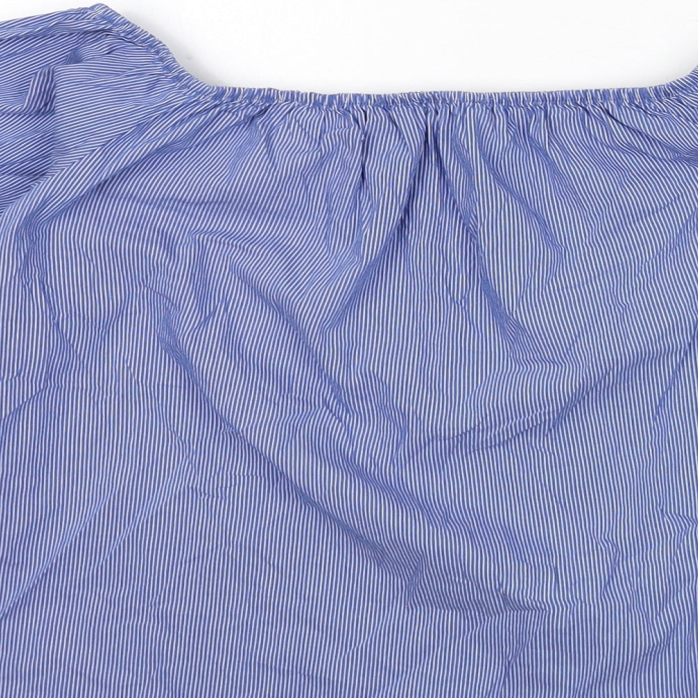 Womens UK Size XS Zara Blue Basic Blouse