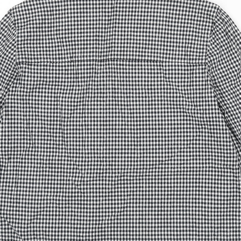 DASH Womens Grey Check Jacket Size 14 Zip