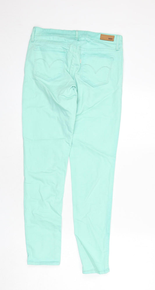 Levi's Womens Green Cotton Skinny Jeans Size 26 in L28 in Regular Zip