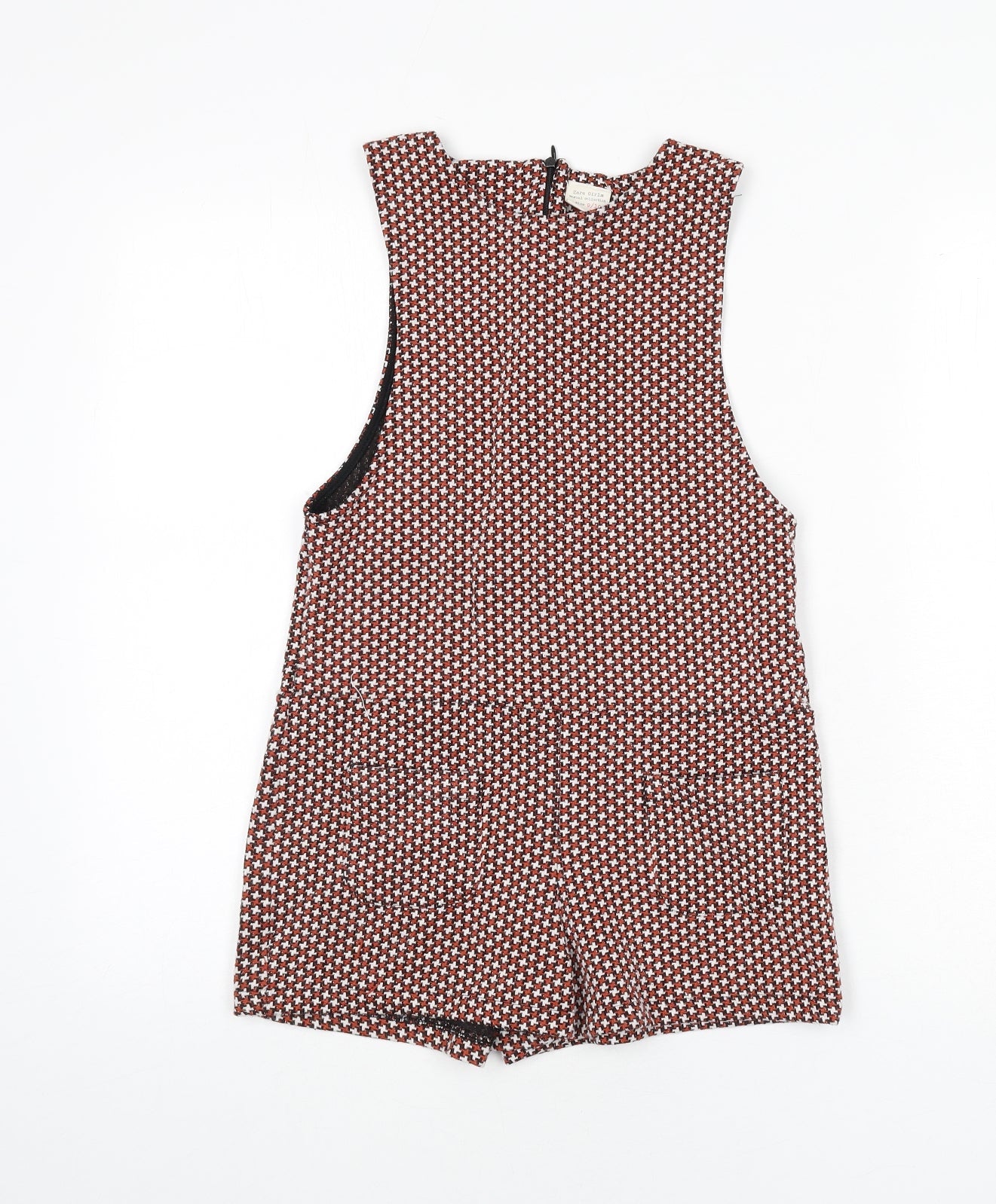 Zara Girls Multicoloured Geometric Polyester Romper Outfit/Set Size 9-10 Years Zip