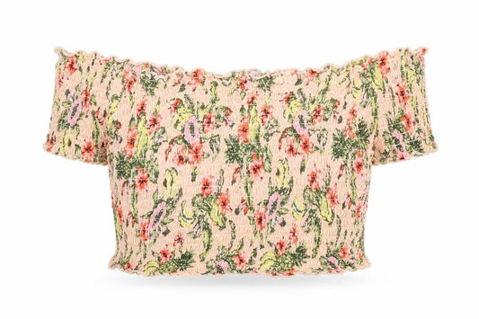 Womens UK Size L Divided by H&M Pink Cropped T-Shirt