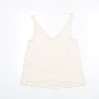 Womens UK Size 10 Marks and Spencer Beige Camisole T-Shirt