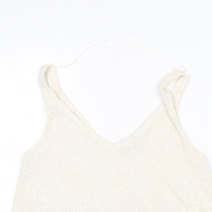 Womens UK Size 10 Marks and Spencer Beige Camisole T-Shirt