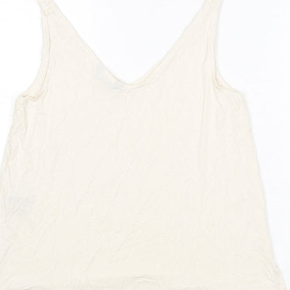 Womens UK Size 10 Marks and Spencer Beige Camisole T-Shirt