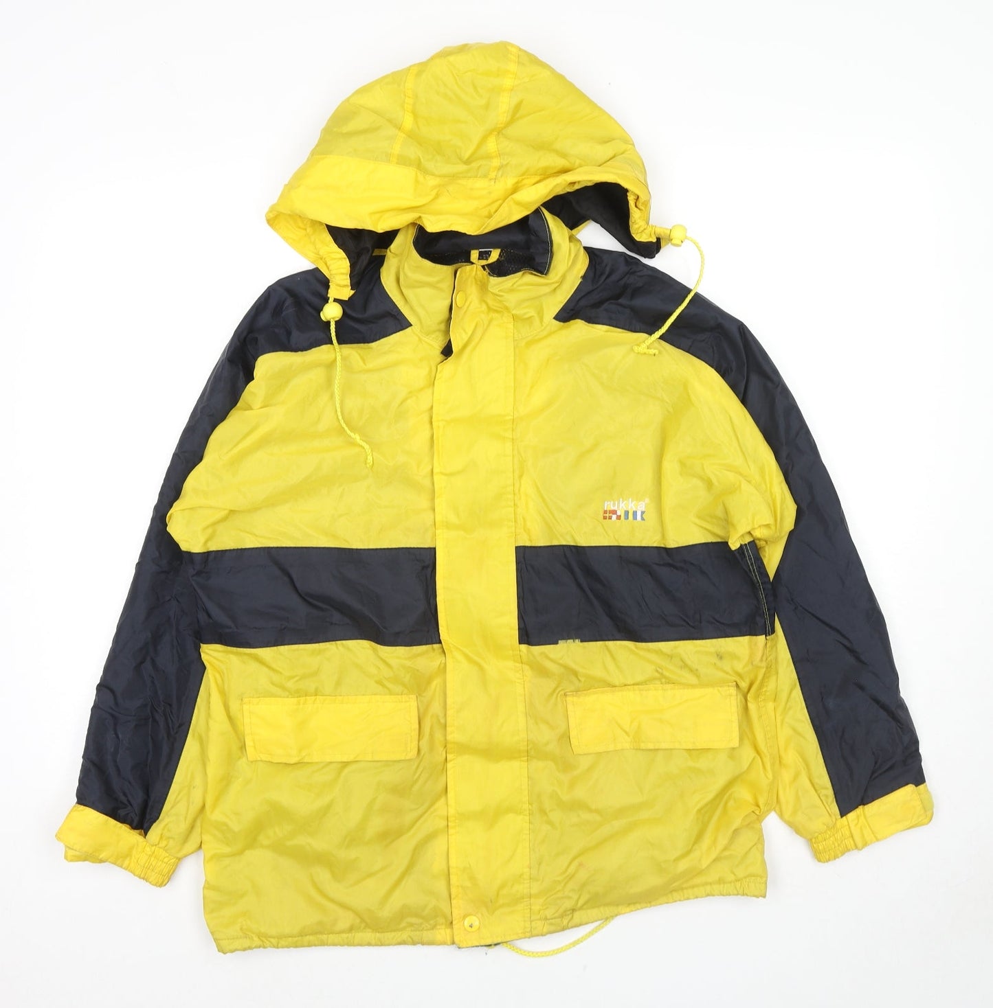 Rukka Girls Yellow Colourblock Jacket Size 11-12 Years Zip - Age 11-13 Years