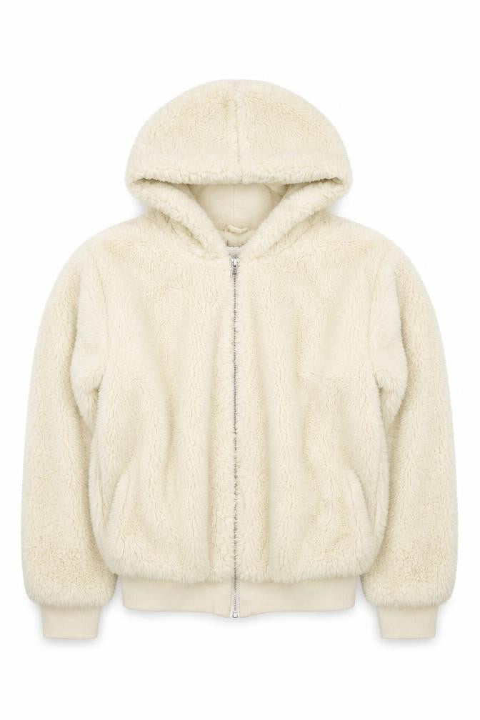 Topshop Womens Beige Jacket Size XS Zip - Size XS/S