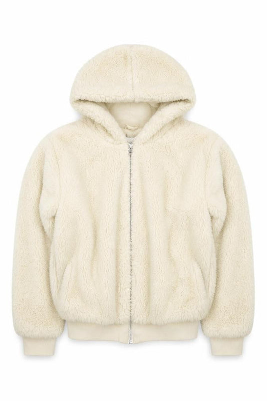 Topshop Womens Beige Jacket Size XS Zip - Size XS/S
