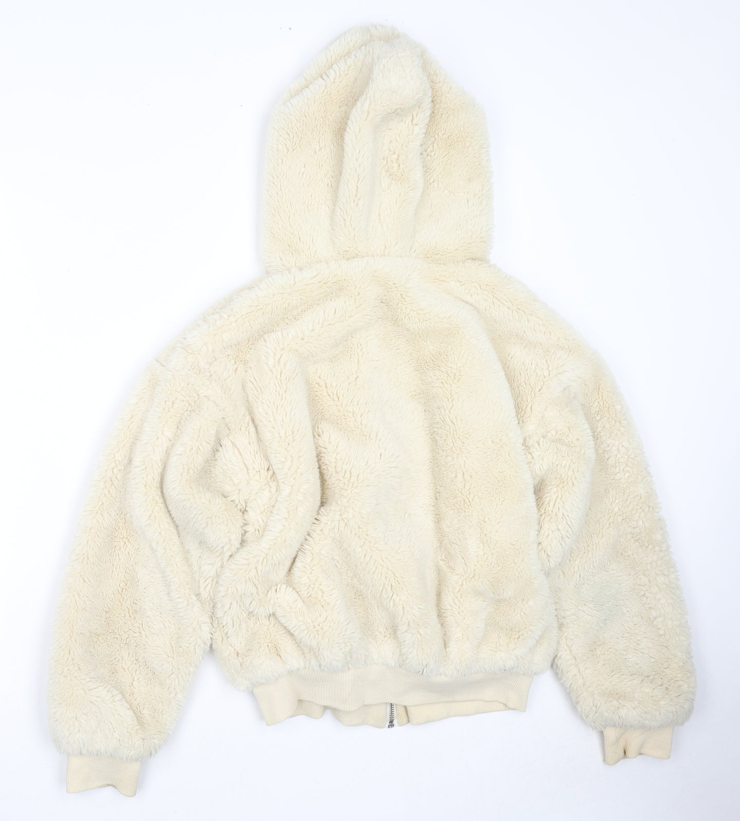 Topshop Womens Beige Jacket Size XS Zip - Size XS/S