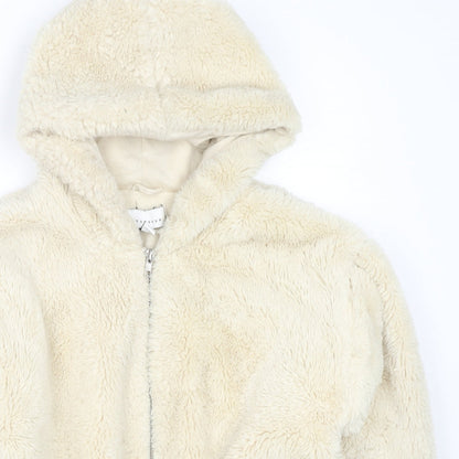 Topshop Womens Beige Jacket Size XS Zip - Size XS/S