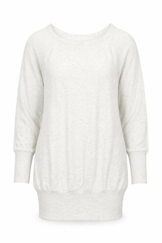Front view of ASOS women’s grey cotton pullover sweatshirt, size UK 8, pullover