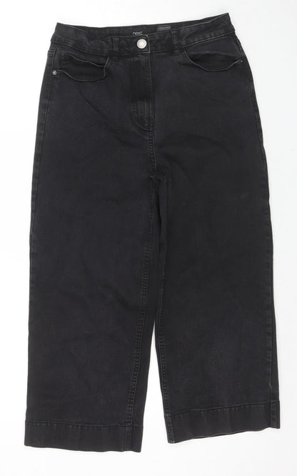 NEXT Womens Black Cotton Skinny Jeans Size 10 L21 in Regular Zip