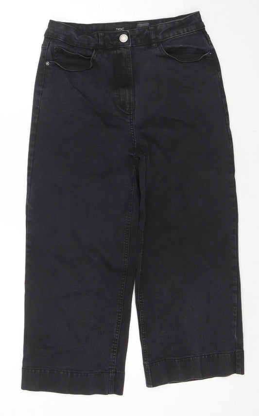 NEXT Womens Black Cotton Skinny Jeans Size 10 L21 in Regular Zip