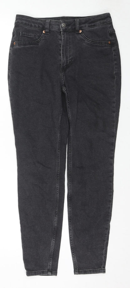Divided by H&M Womens Black Cotton Skinny Jeans Size 10 L27 in Regular Zip