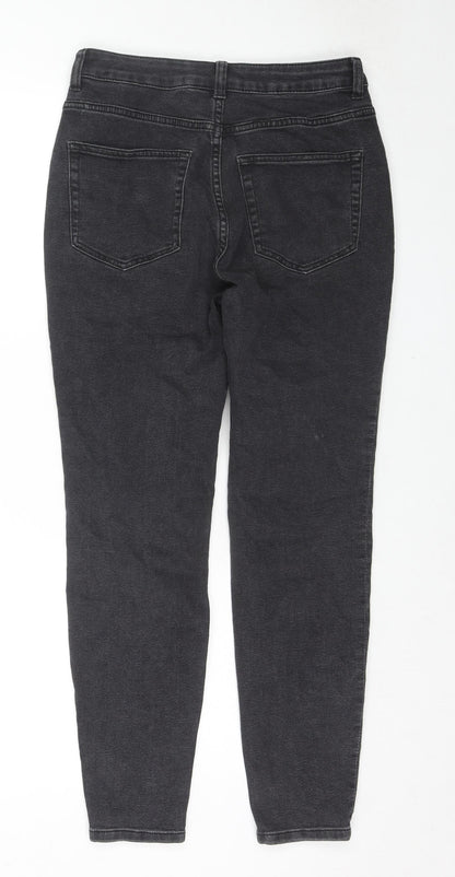 Divided by H&M Womens Black Cotton Skinny Jeans Size 10 L27 in Regular Zip