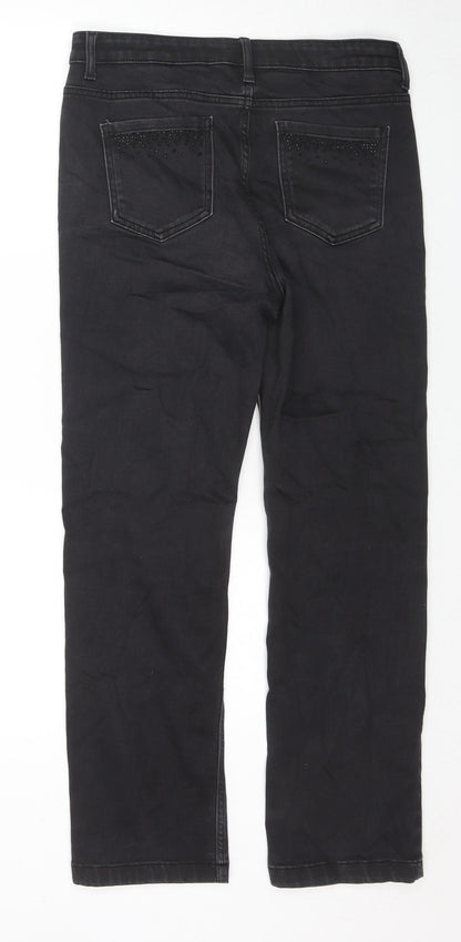 Per Una Womens Black Cotton Skinny Jeans Size 32 in L27 in Regular Zip