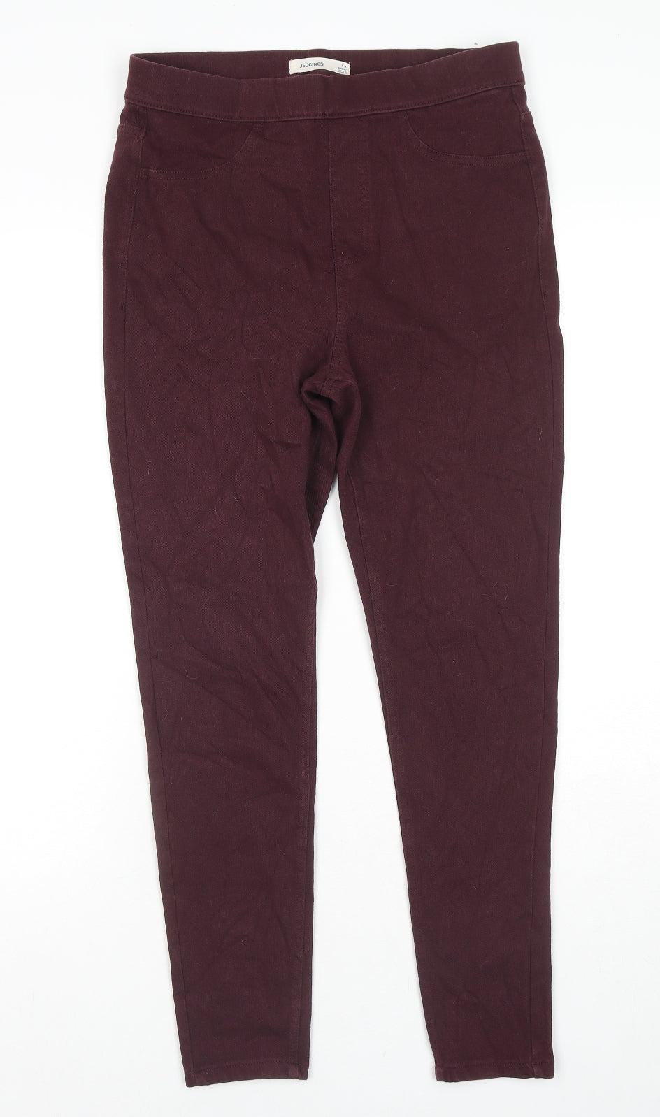 Womens UK Size 12 Marks and Spencer Regular Fit Jegging Red Jeans