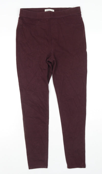 Womens UK Size 12 Marks and Spencer Regular Fit Jegging Red Jeans
