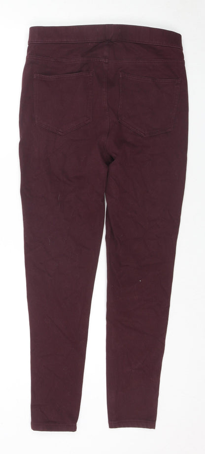 Womens UK Size 12 Marks and Spencer Regular Fit Jegging Red Jeans