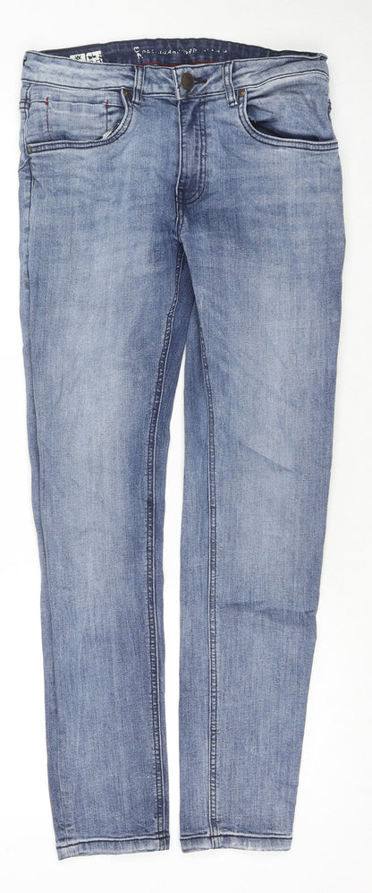 Mens UK Size 30 in Ringspun Regular Fit Skinny Blue Jeans