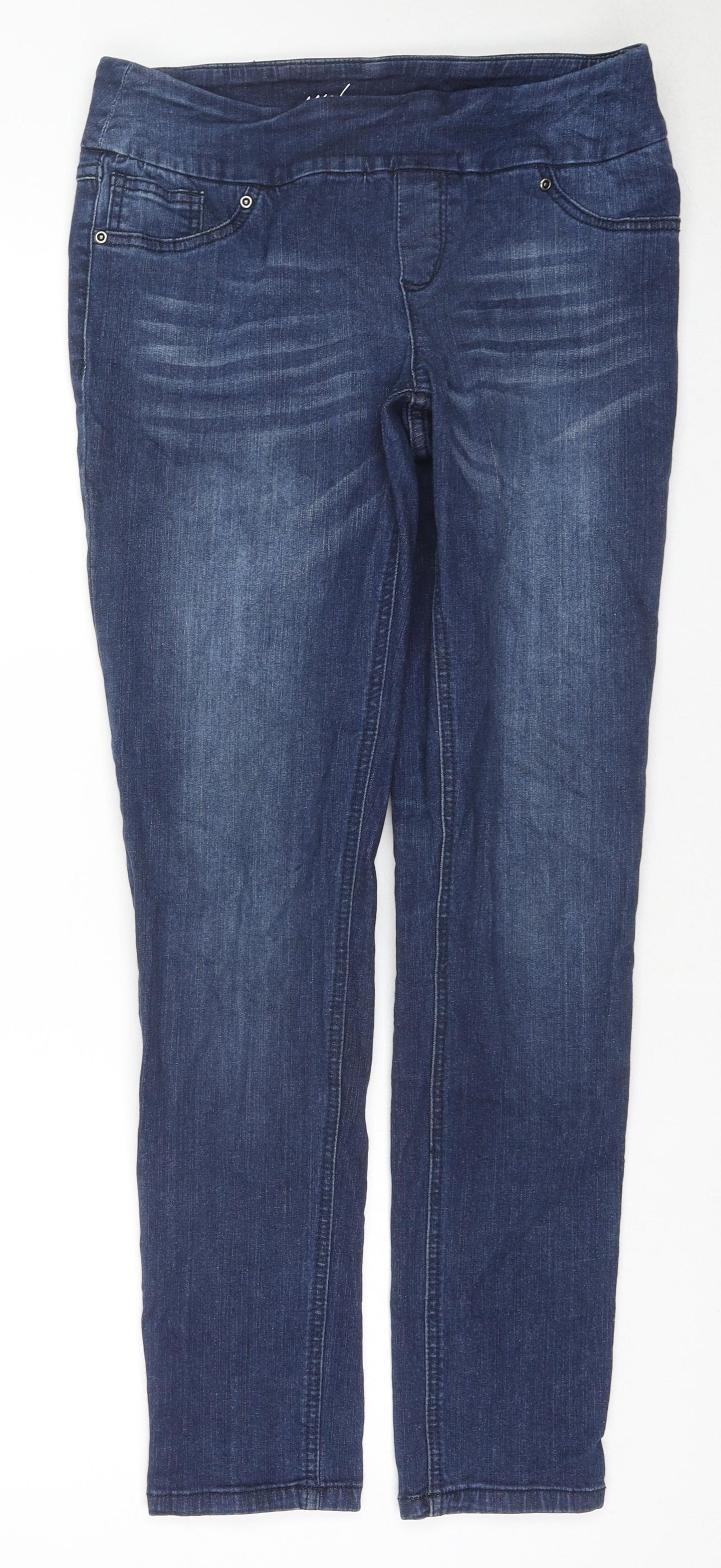 Up! Womens Blue Cotton Skinny Jeans Size 6 L26 in Regular