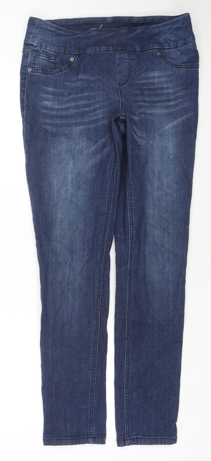 Up! Womens Blue Cotton Skinny Jeans Size 6 L26 in Regular