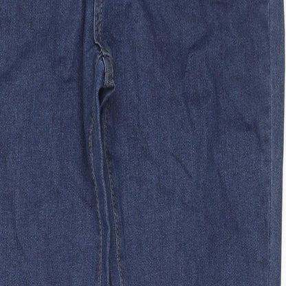 Jeans Womens Blue Cotton Flared Jeans Size L L30 in Regular Zip