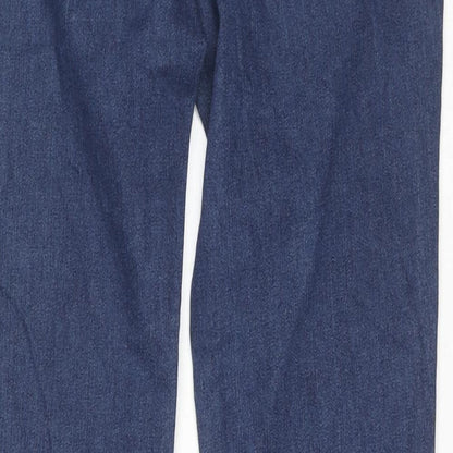 Jeans Womens Blue Cotton Flared Jeans Size L L30 in Regular Zip