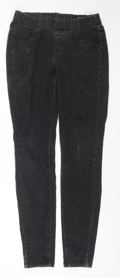 Mango Womens Black Cotton Jegging Jeans Size 6 L28 in Regular