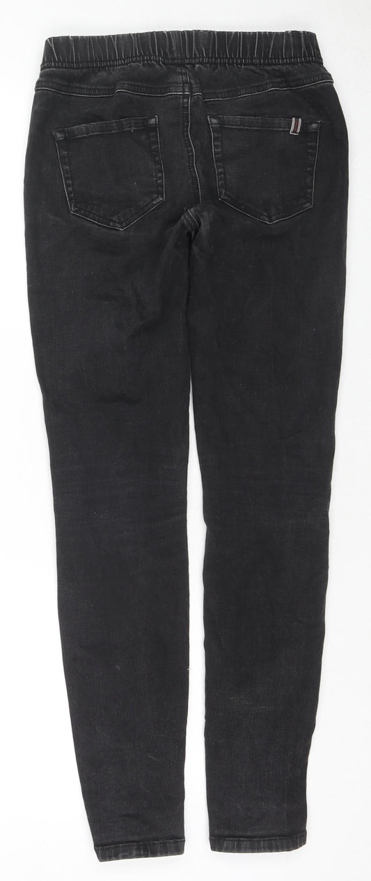 Mango Womens Black Cotton Jegging Jeans Size 6 L28 in Regular