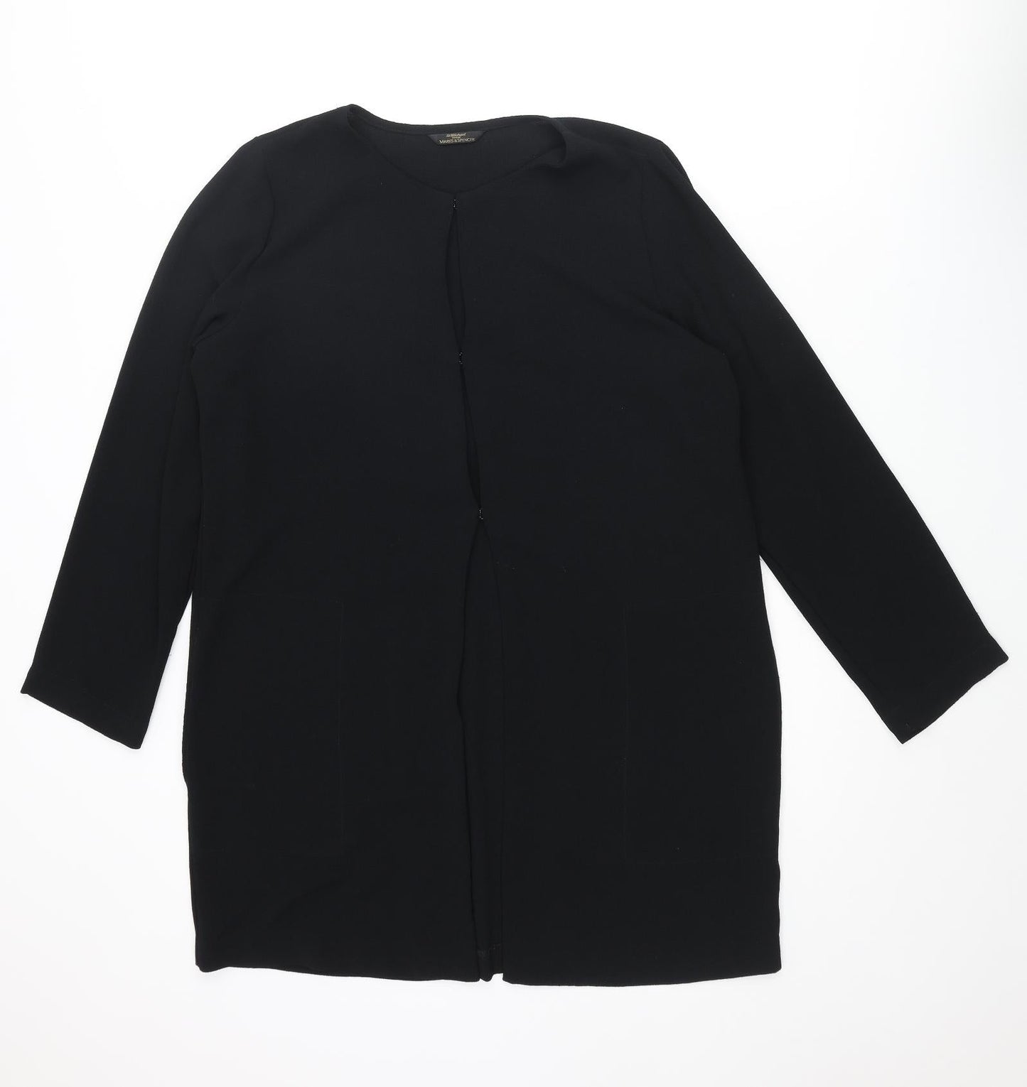 Womens UK Size 12 St Michael Black Tunic Blouse