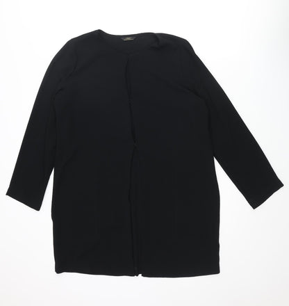 Womens UK Size 12 St Michael Black Tunic Blouse