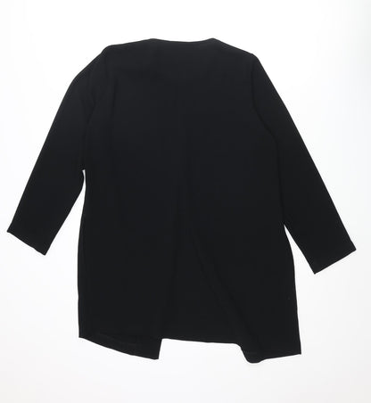 Womens UK Size 12 St Michael Black Tunic Blouse