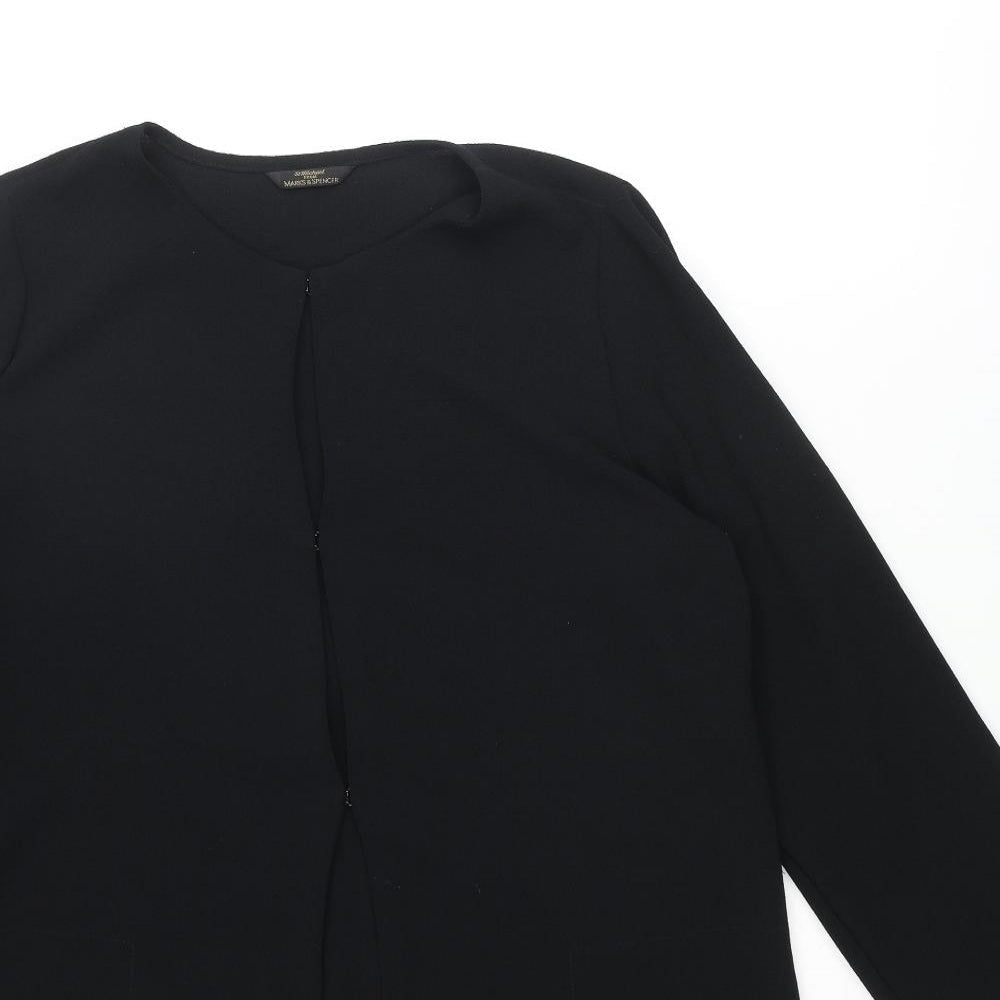 Womens UK Size 12 St Michael Black Tunic Blouse