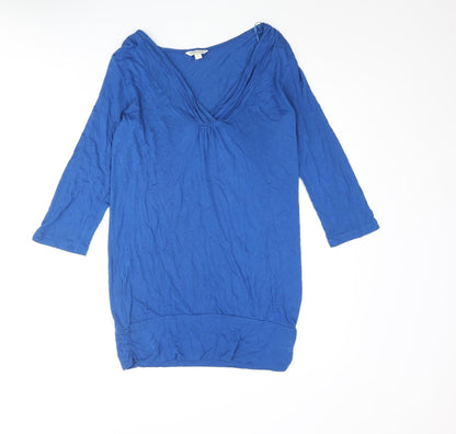 Womens UK Size S Monsoon Blue Basic Blouse