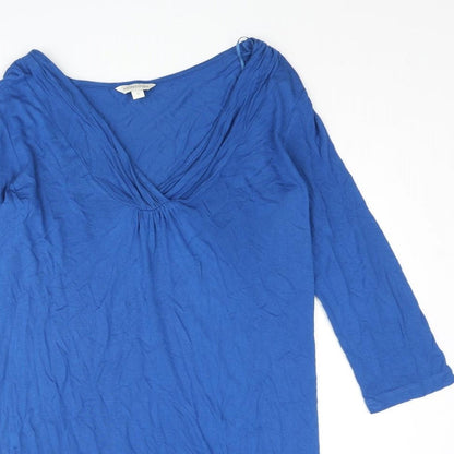 Womens UK Size S Monsoon Blue Basic Blouse