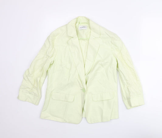Womens UK Size 8 Classic Regular Green Blazer