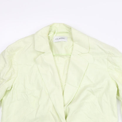Womens UK Size 8 Classic Regular Green Blazer