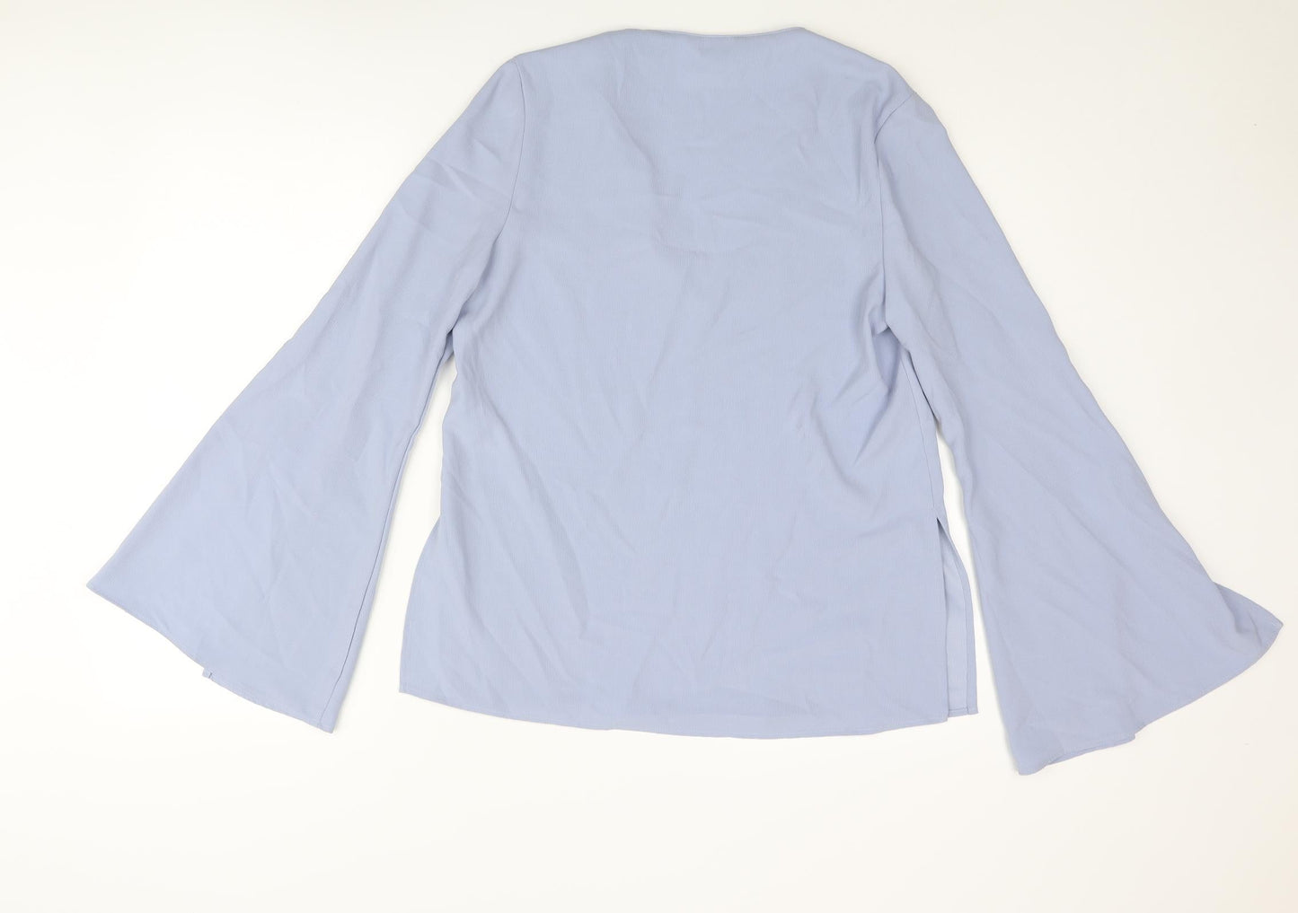 Womens UK Size 8 Topshop Blue Basic Blouse