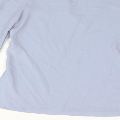 Womens UK Size 8 Topshop Blue Basic Blouse