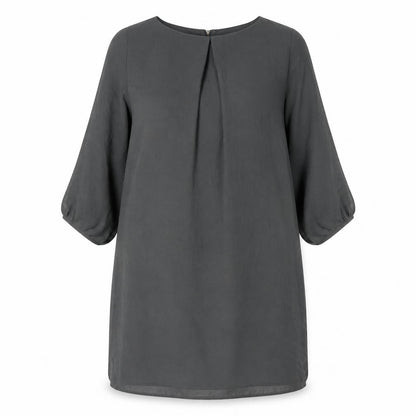 H&M Womens Grey Polyester Shift Size 10 Round Neck Zip